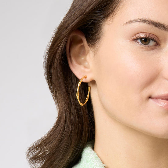Julie Vos Gold Bamboo Hoops