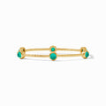 Julie Vos Gold Milano Luxe Bangle -Iridescent Emerald Green