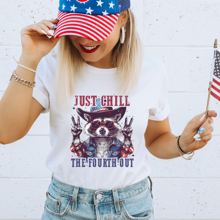 Just Chill the Fourth Out Funny 4th of July Graphic T-Shirt