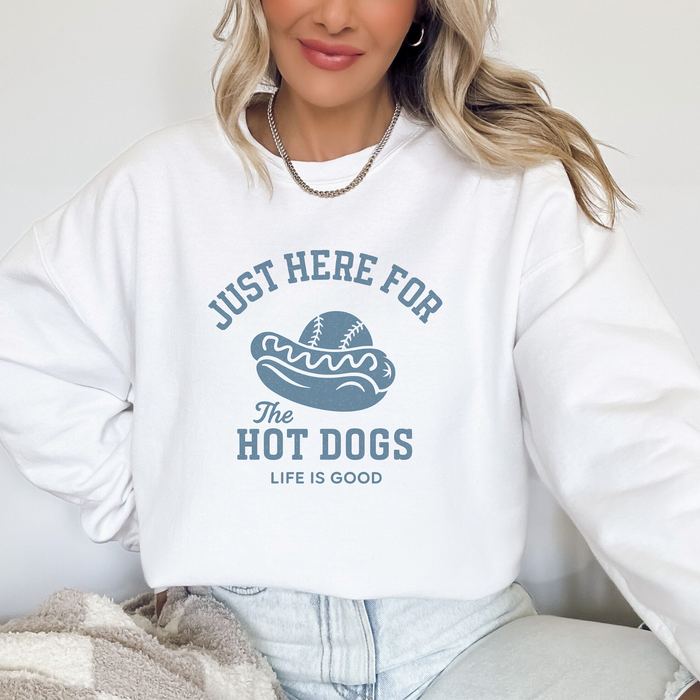Just Here for the Hot Dogs Crewneck Sweatshirt