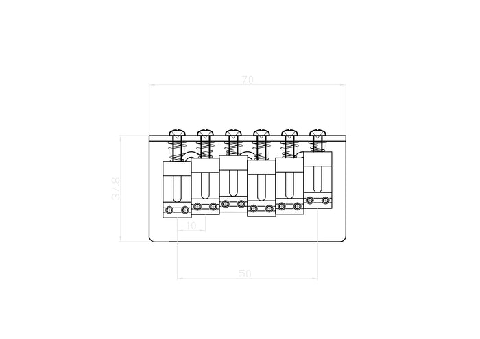 KD By AxLabs Hardtail Bridge - String-Through-Top, Zinc Saddles - AxLabs