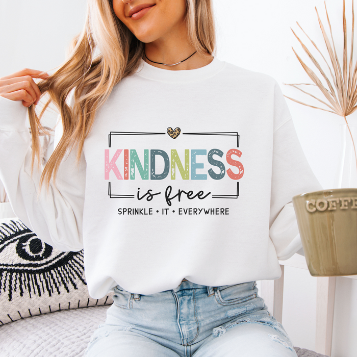 Kindness is Free Women's Crewneck Graphic Sweatshirt