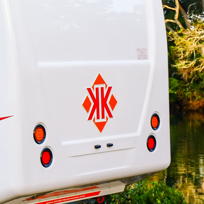 KK Decal - Large 458mm  KK Orange & Red Logo - Vinyl sticker
