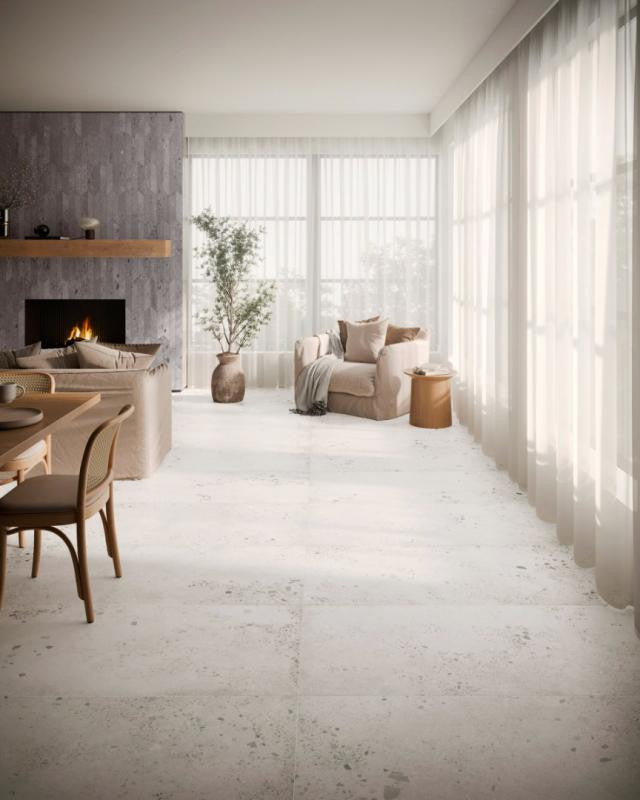 Lab White 12x24 Porcelain Floor Tile