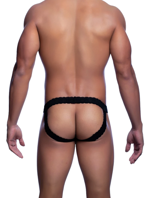 Lace Boy Jock - Black