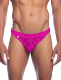 Lace Boy Jock - Hot Pink