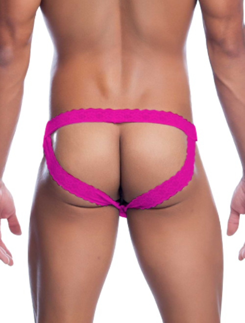 Lace Boy Jock - Hot Pink