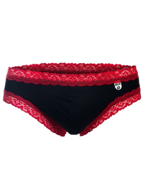 Lace Boy Jock Bikini Black & Red