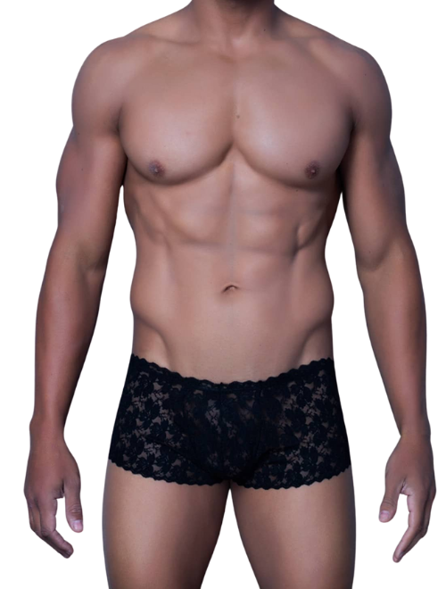 Lace Boy Short - Black
