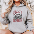 Let's Get Trashed Christmas Raccoon Women's Graphic Hoodie