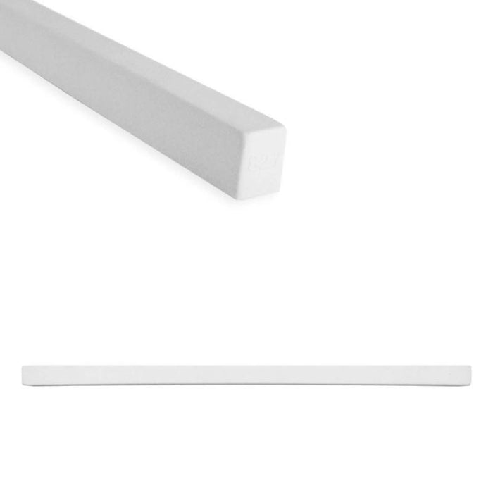 Linear Bright White Matte Cast Stone Pencil Liner 1/2x12