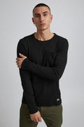 Long Sleeve Basic Tee With Pocket