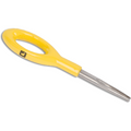 Yellow Loon Ergo Knot Tool with metal prongs for tying fishing nail knots