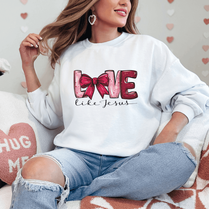 Love like Jesus Valentine's Day Graphic Sweatshirt - Trendznmore