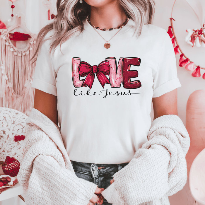 Love like Jesus Valentine's Day Graphic T-Shirt - Trendznmore