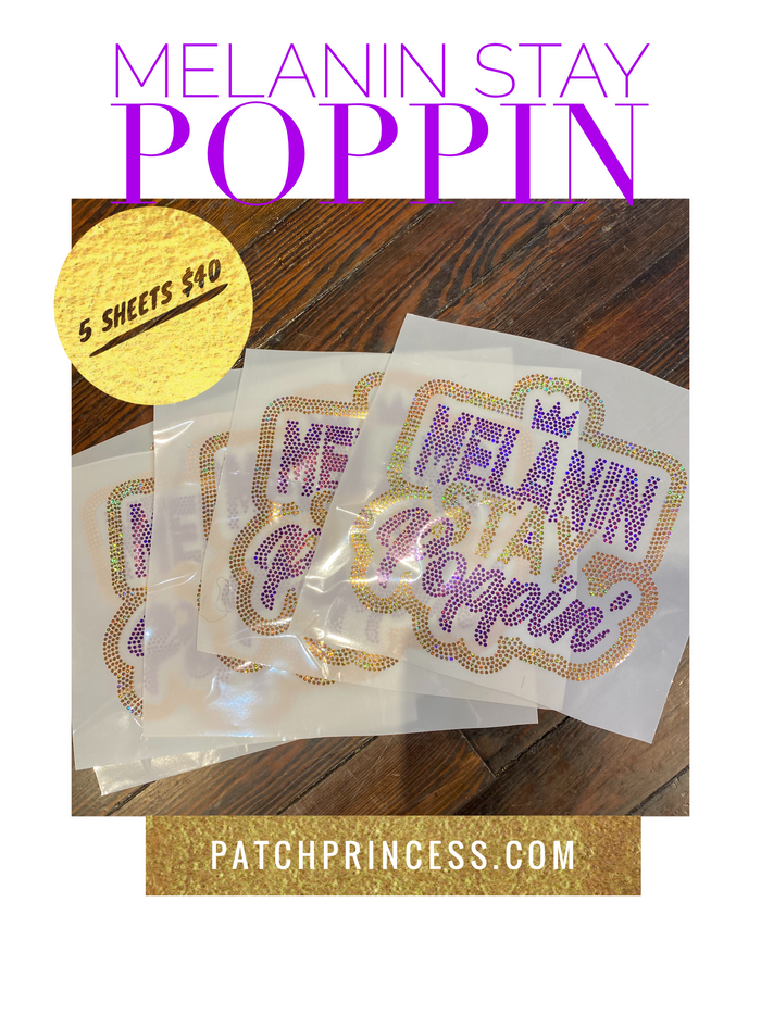 MELANIN STAY POPPIN' BLING TRANSFERS
