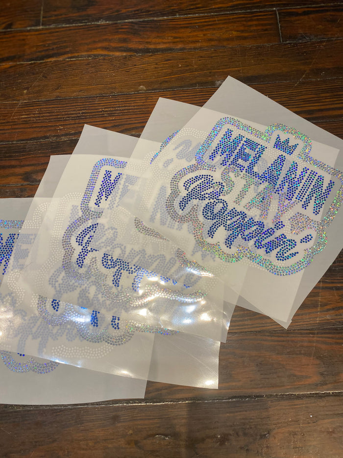 MELANIN STAY POPPIN' BLING TRANSFERS