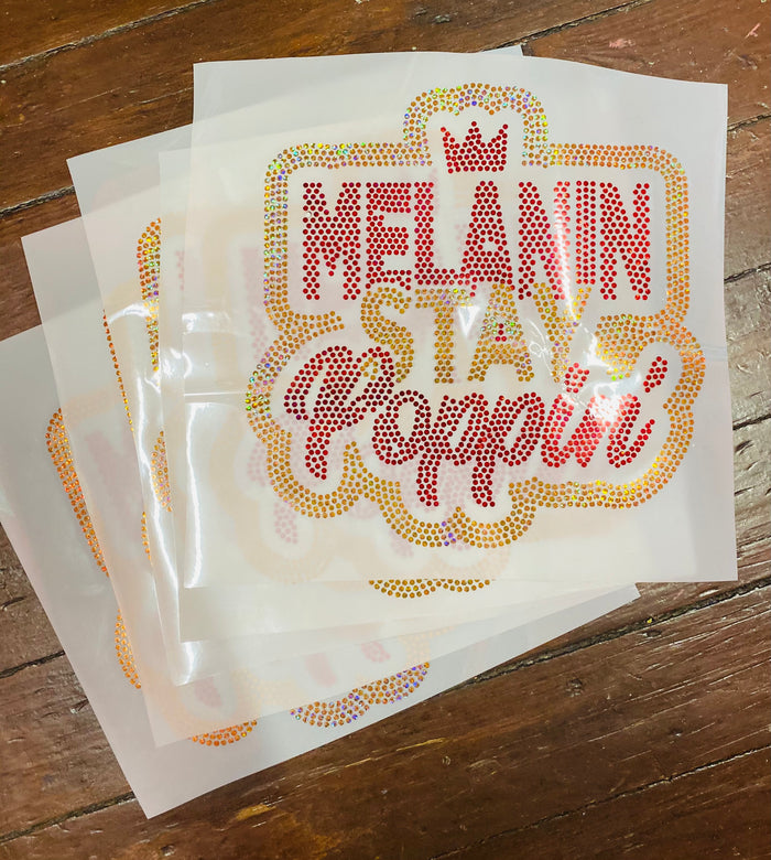 MELANIN STAY POPPIN' BLING TRANSFERS