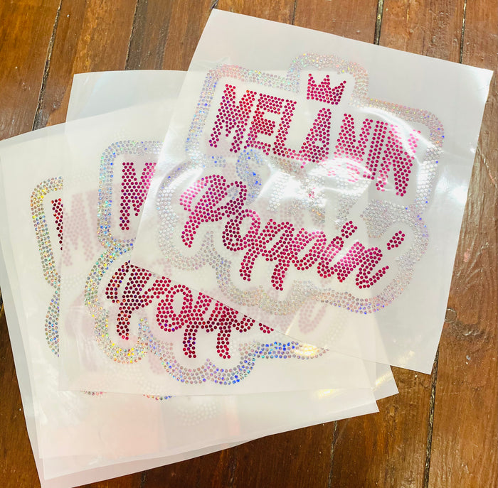 MELANIN STAY POPPIN' BLING TRANSFERS