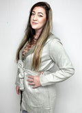 Microsuede Belted Hoodie Coat - Hem & Thread