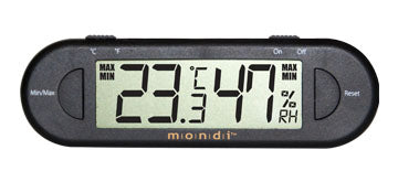 The TAS Mini Greenhouse Thermo-Hygrometer is a digital thermometer that accurately measures the temperature and humidity levels. It is designed to support healthy plants and comes with a white background for.