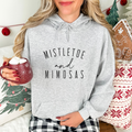 Mistletoe and Mimosas Funny Christmas Women's Graphic Hoodie
