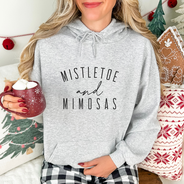 Mistletoe and Mimosas Funny Christmas Women's Graphic Hoodie