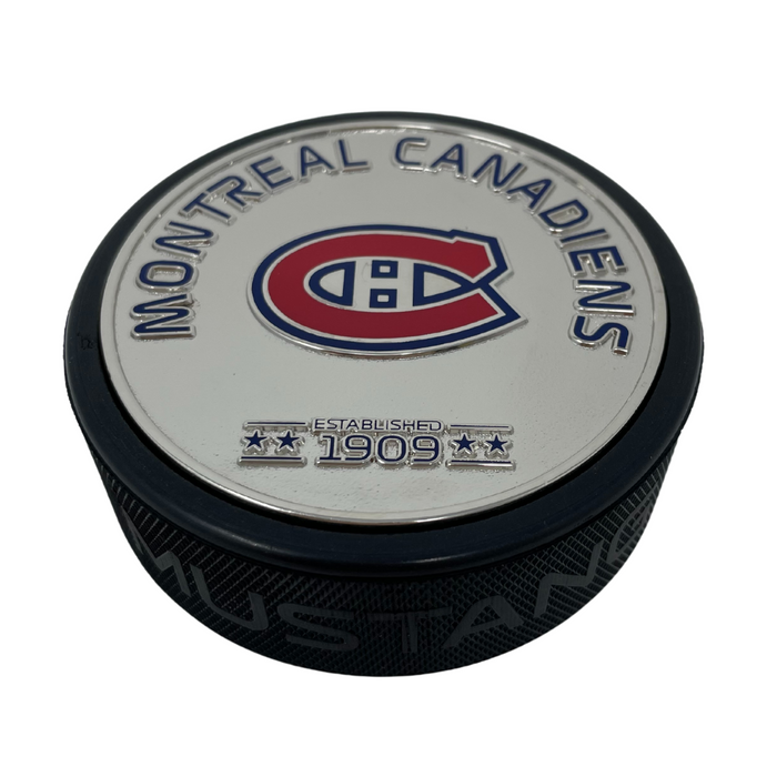 Montreal Canadiens Puck - Established Silver Medallion