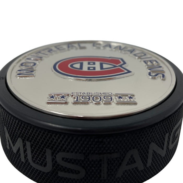 Montreal Canadiens Puck - Established Silver Medallion