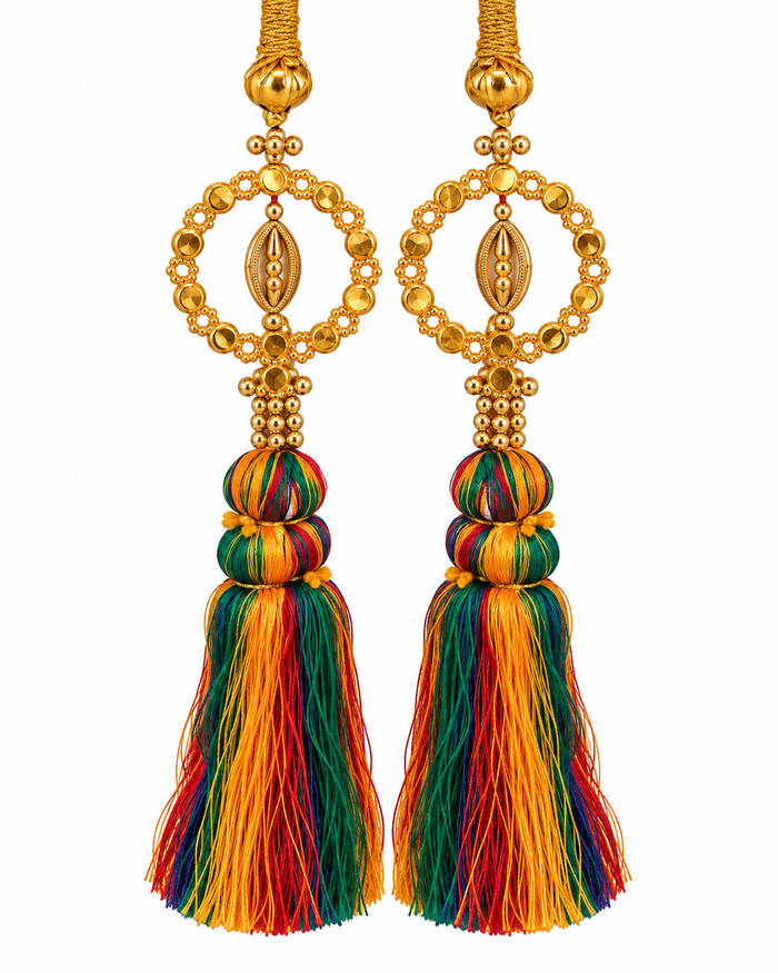 Multicolor handmade hair braid paranda