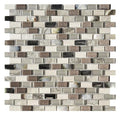 Nacar Stone and Glass Brick Mosaic Tile 12x12 Sheet