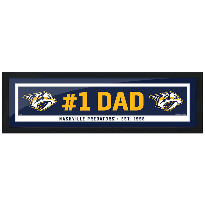 Nashville Predators Frame - 6" x 22" #1 Dad