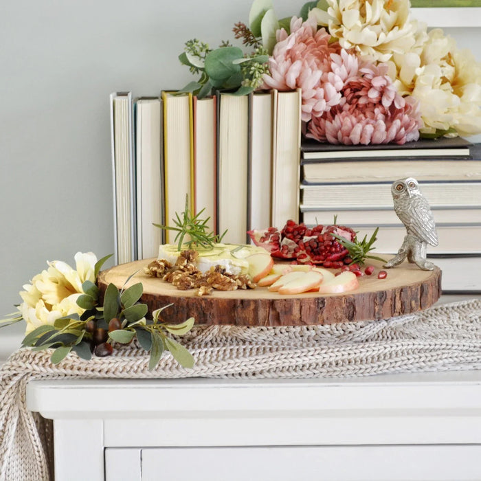 Natural Wood Owl Cheese Stand