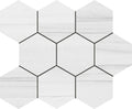 Nature Dolomite 4" Hexagon Porcelain Mosaic Tile 12x12 Sheet