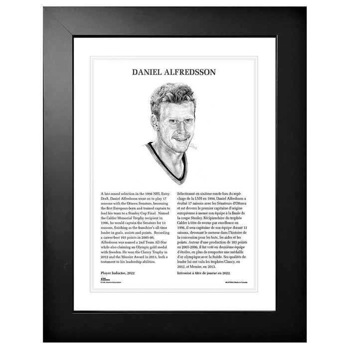 NHL Legends | 12" x 16" Frame | 2022 Daniel Alfredsson