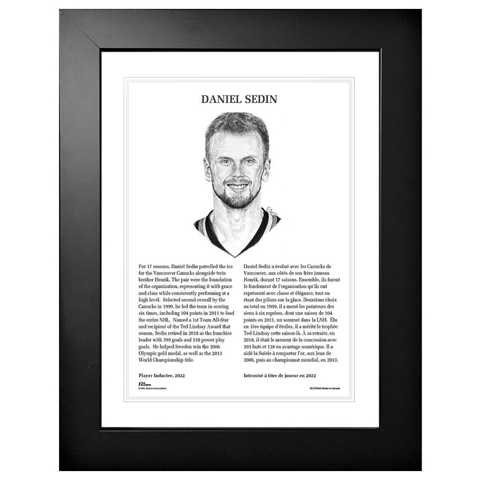 NHL Legends | 12" x 16" Frame | 2022 Daniel Sedin