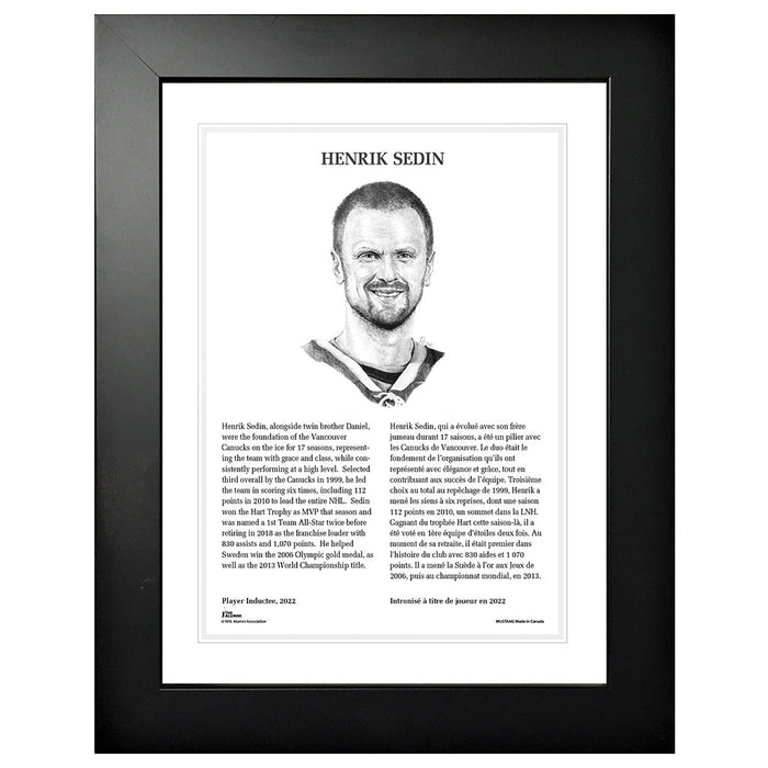 NHL Legends | 12" x 16" Frame | 2022 Henrik Sedin