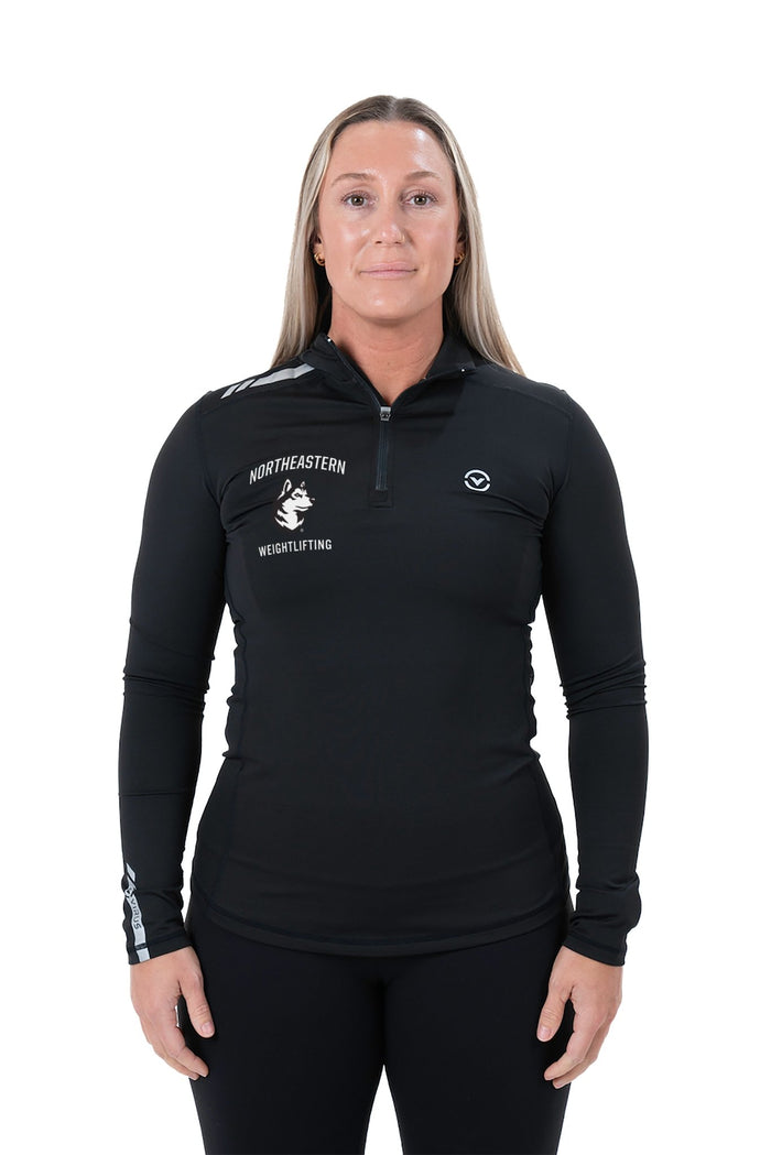 Northeastern University Sio4 Long Sleeve Half Zip - VIRUS® Performance Apparel