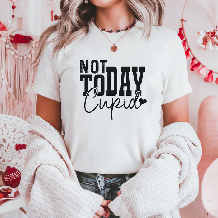 Not Today Cupid Valentine's Day Graphic T-Shirt