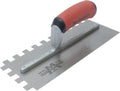 Notched Trowel 1/2 x 1/2 x 1/2" Square, DuraSoft
