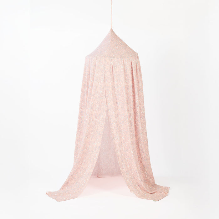Pink canopy tent on a white background