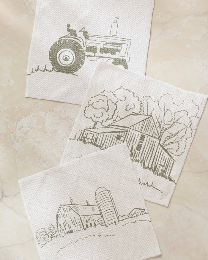 Old Farm Dishcloth Set
