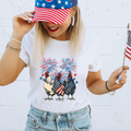 Patriotic USA Chickens 4th of July Graphic T-Shirt