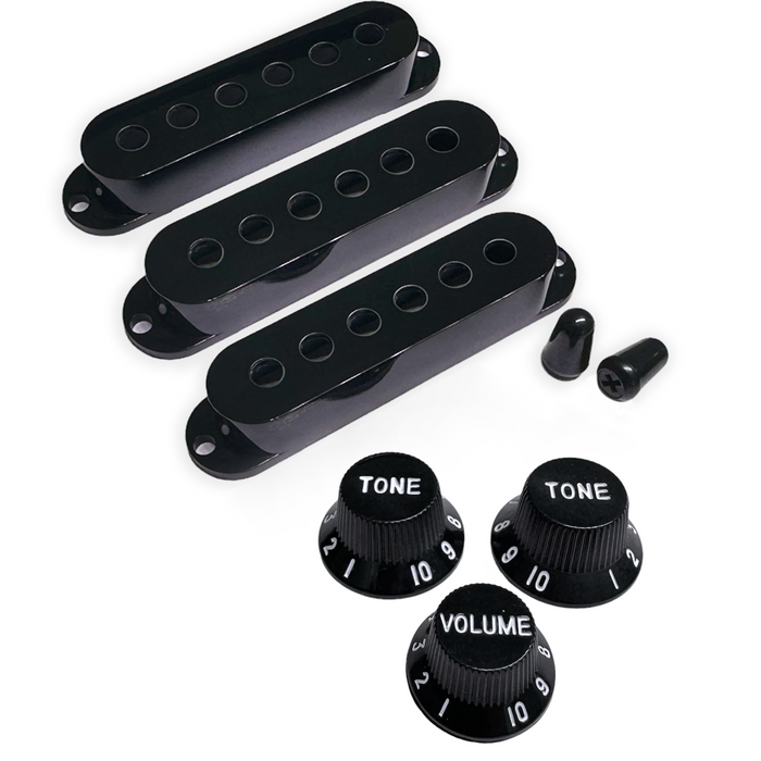 Pickup Covers, Knobs, & Switch Tips Set for Strat-Style Guitars - AxLabs