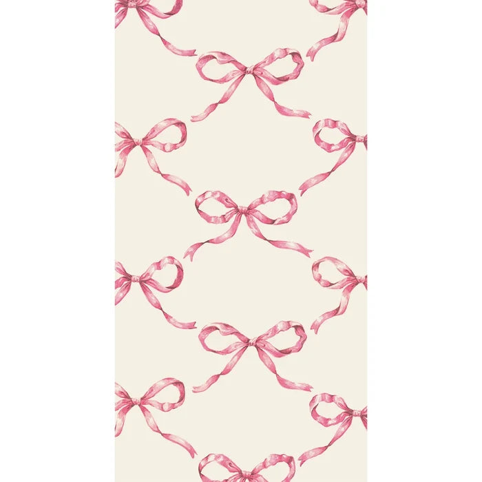 Pink Bow Lattice Guest Napkins - The Preppy Bunny