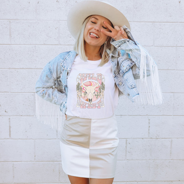 Pink Wild West Graphic Tee - Trendznmore