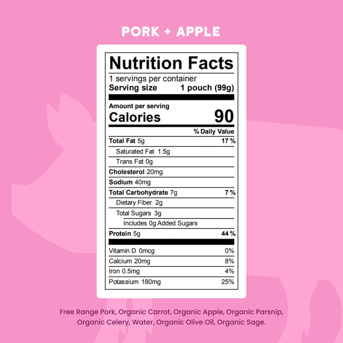 Pork & Apple With Organic Veggies