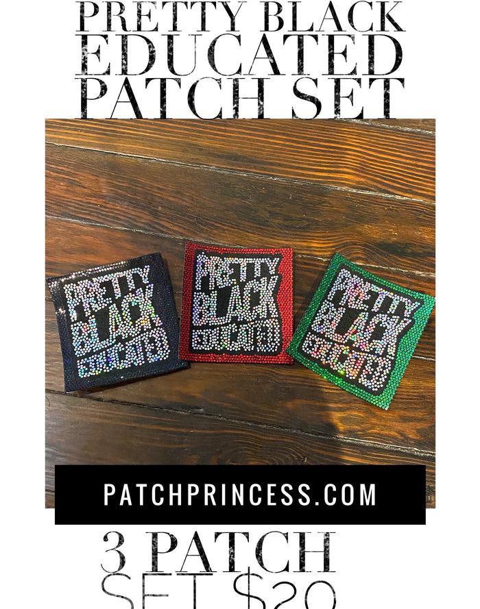 PRETTY Black Educated 3 Patch Set
