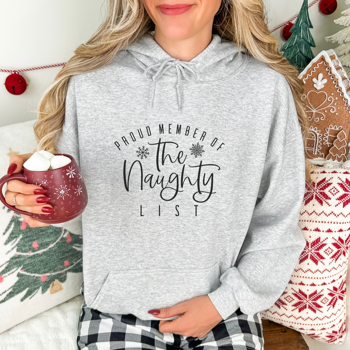 Proud Member of the Naughty List Christmas Women's Graphic Hoodie