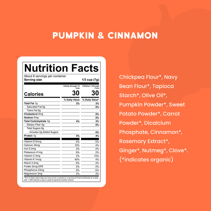 Pumpkin & Cinnamon Organic Grain Free Puffs, No Sugar